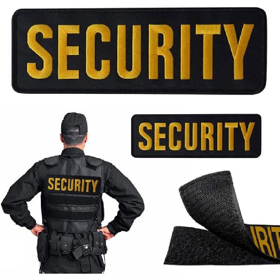 2 Embroidered Letter Safety Patches - Safety Badge Hook and Loop Patch Jacket Vest Bag Hat,2 Size