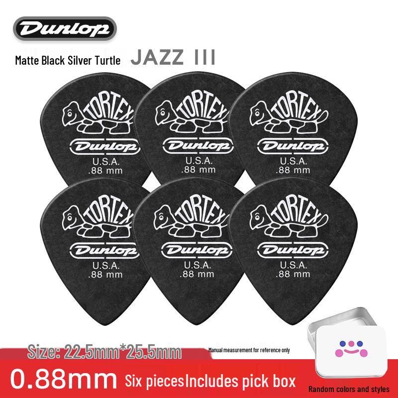 Dunlop Jazz3 Electric Guitar Pick - Genuine Small Turtle Jazz 3-Speed Bass Pick