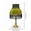 Lamp with Retro Fabric Shade, Elegant Fringe