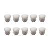 10Pcs Set Hearing Aid Domes 10mm Double Bass Domes Silicone Earplugs Replacement for Hearing AmplifiersBlack