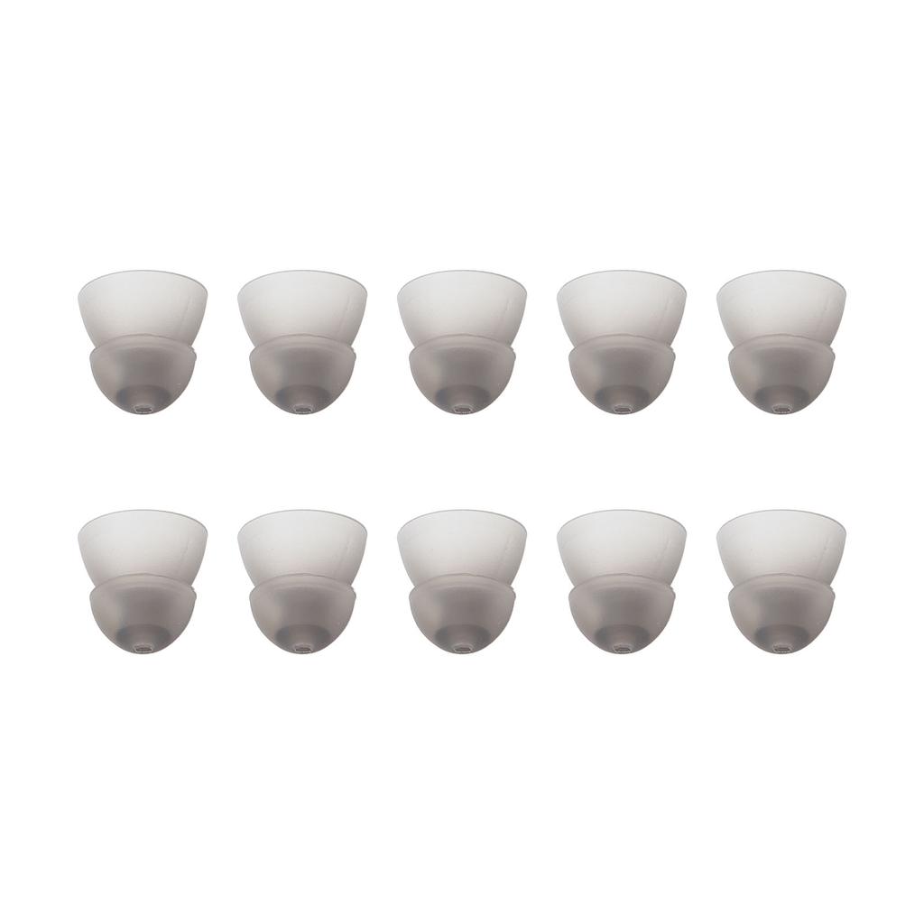 10Pcs Set Hearing Aid Domes 10mm Double Bass Domes Silicone Earplugs Replacement for Hearing AmplifiersBlack