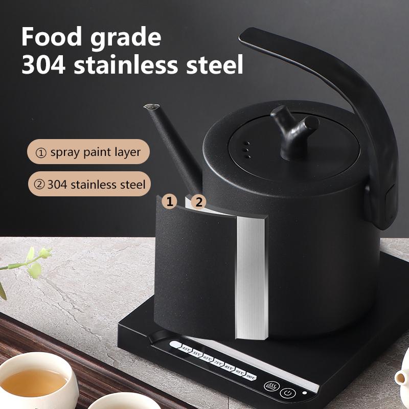 220V Electric Coffee Pot 1000ml Hot Water Jug Temperature-Control Heating Water Bottle Stainless Steel Gooseneck Tea Kettle