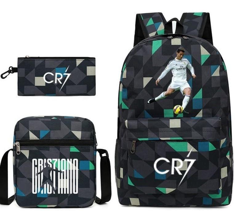 3-delige Schoolrugzakset voor Studenten Grote Capaciteit Oxford Stof Schooltas met Schouderband en Etui 3 piece set