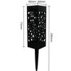 LED Solar Garden Lights 2 6pcs Outdoor Waterproof Hollowing Out Lawn Lamps for Pathway Patio Yard Decoration Landscape Lighting
