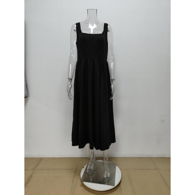 Elegantní černé šaty se špagetovými ramínky, dlouhé šaty pro ženy Vintage Úzké společenské šaty s vypnutým ramenem Módní elegantní Retro Streetwear bez zad