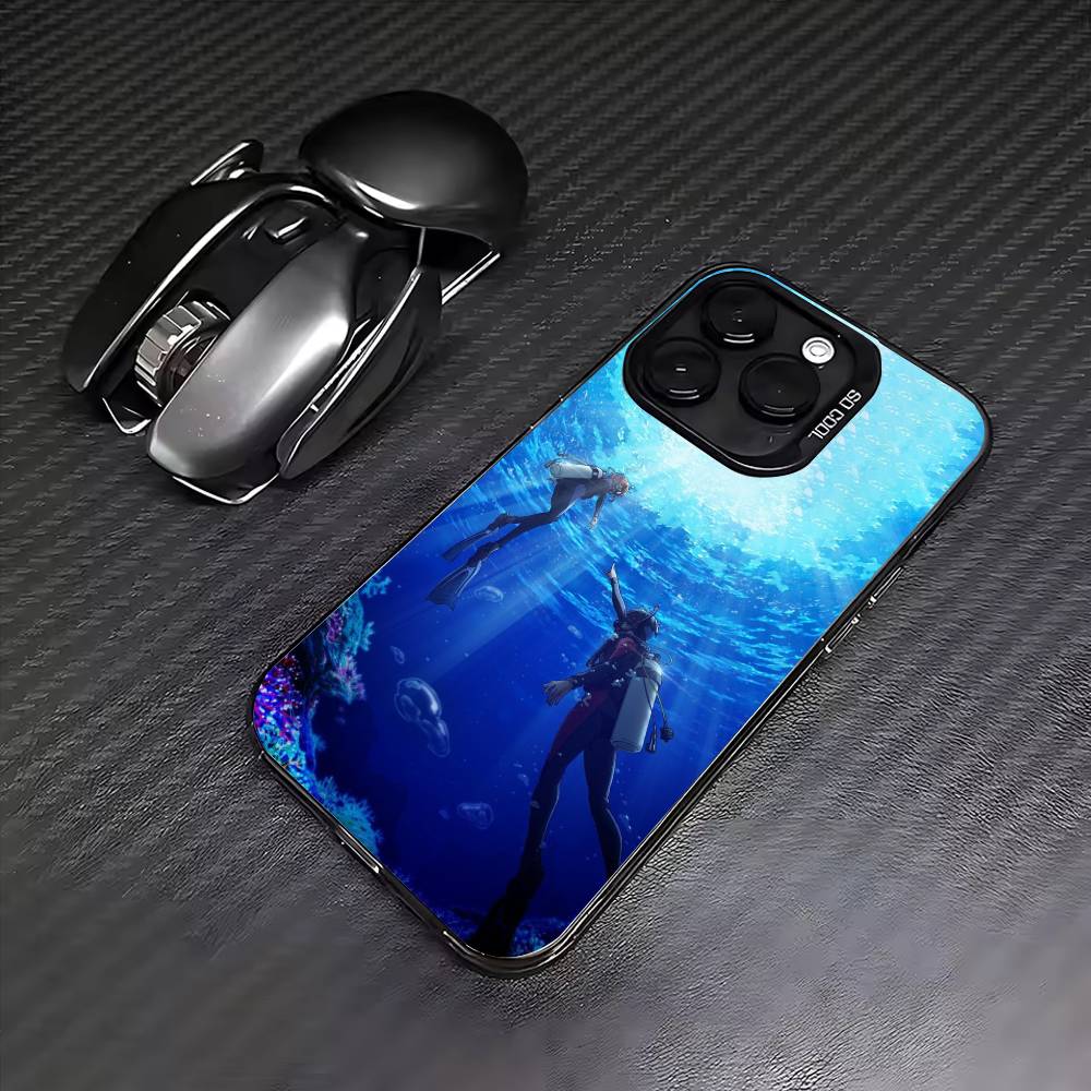 Grand B-Blue Dreaming Anime   Phone Case For iPhone17,16,15,14,13,12,11 Plus,Pro Max Colored Silver Plated Inside Cover