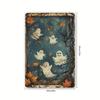 Spooky & Funny Pumpkin Vintage Metal Tin Sign - Durable, Bend-Resistant Wall Art for Halloween Decor, Gardens, Studios - 8x12 In