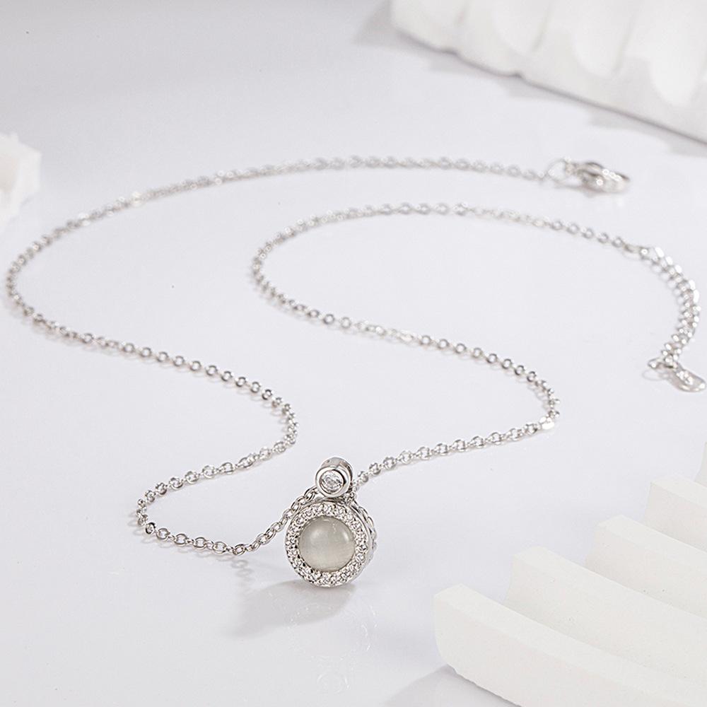 

Новое ювелирное ожерелье с подвеской в ​​виде кошачьего глаза белый