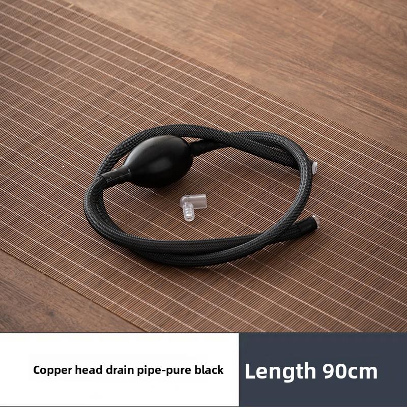 Teeablage Ablaufschlauch mit Wasseransaugballon Flexibler Schlauch Frostschutz Korrosionsbeständig für Teetischplatte Entwässerung