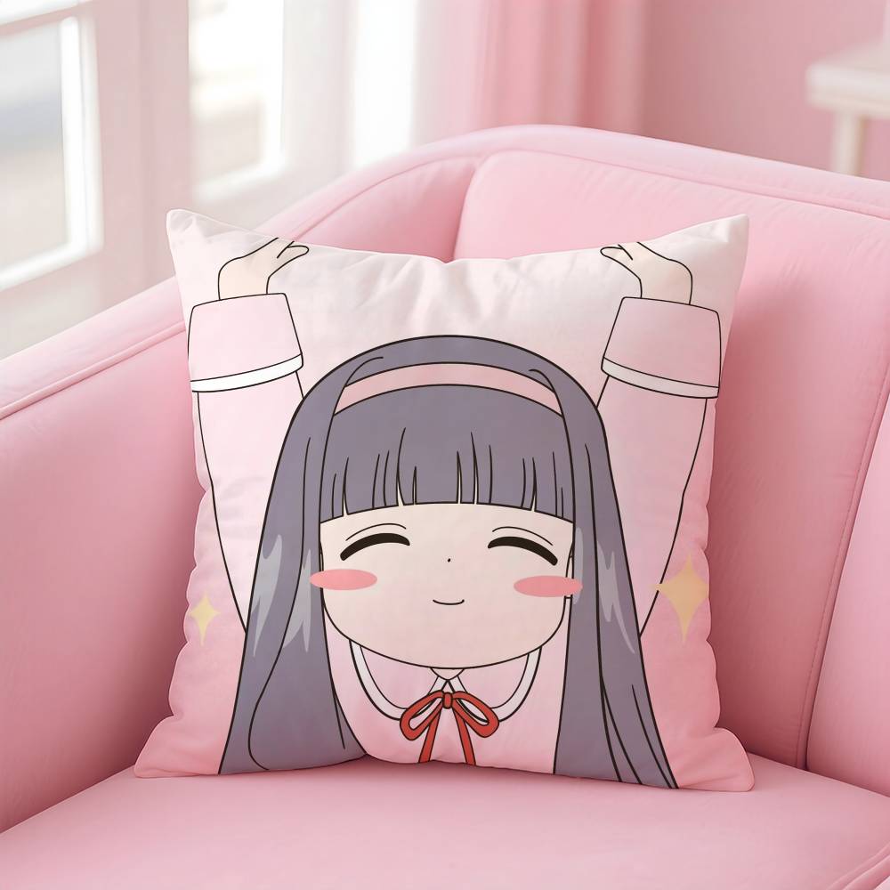 Cartoon Anime C-Cardcaptor S-Sakura Pillow Case pattern printing pillowcase living room sofa cushion cover bedroom room decor