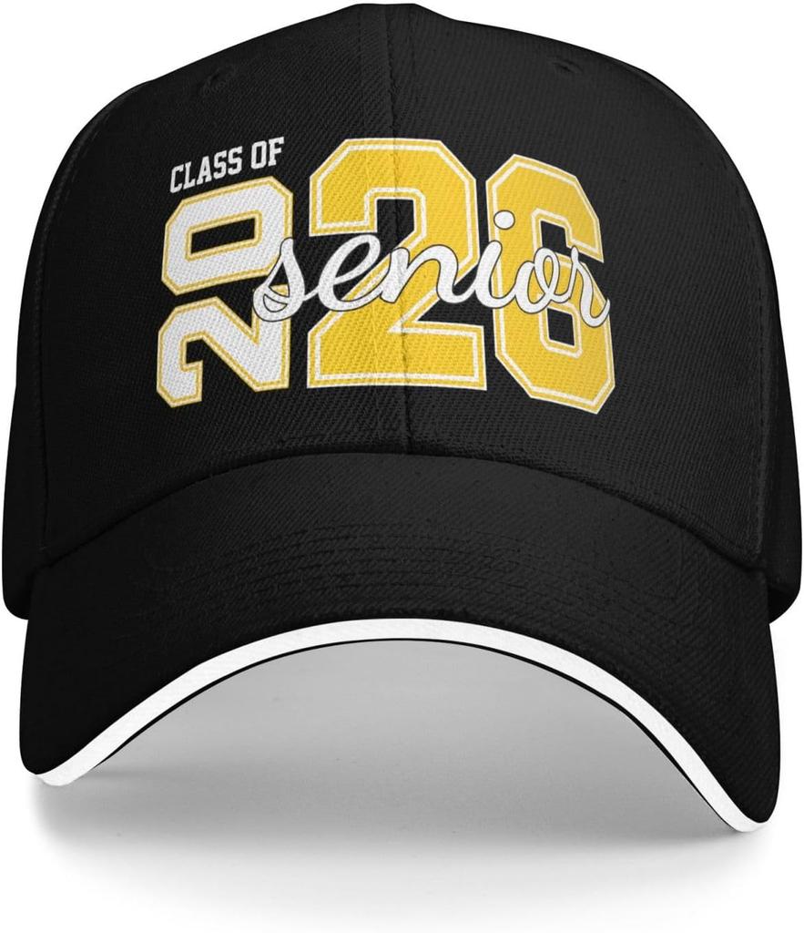 Class of 2026 Senior Graduation Baseball Cap Polyester Casual Adjustable Cap for Adults