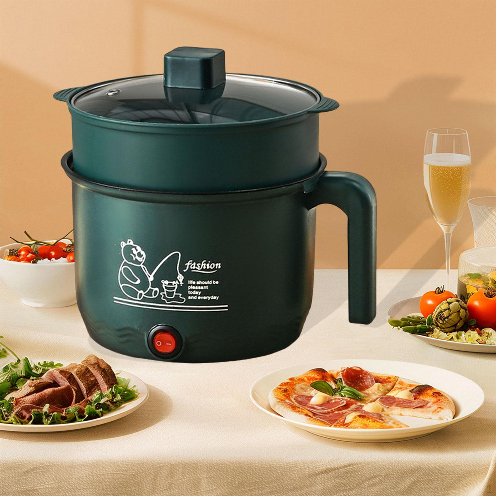 

Small Electric Rice Cooker Fit 12 People Nonstick for Noodles Ramen Cooking Only Pot with PP Steamer