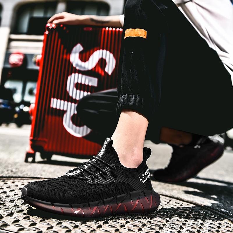 2025 New Lightweight Breathable Flying Woven Coconut Shoes Student Fitness Running Shoes Male Popcorn Soft Sole Sports Shoes