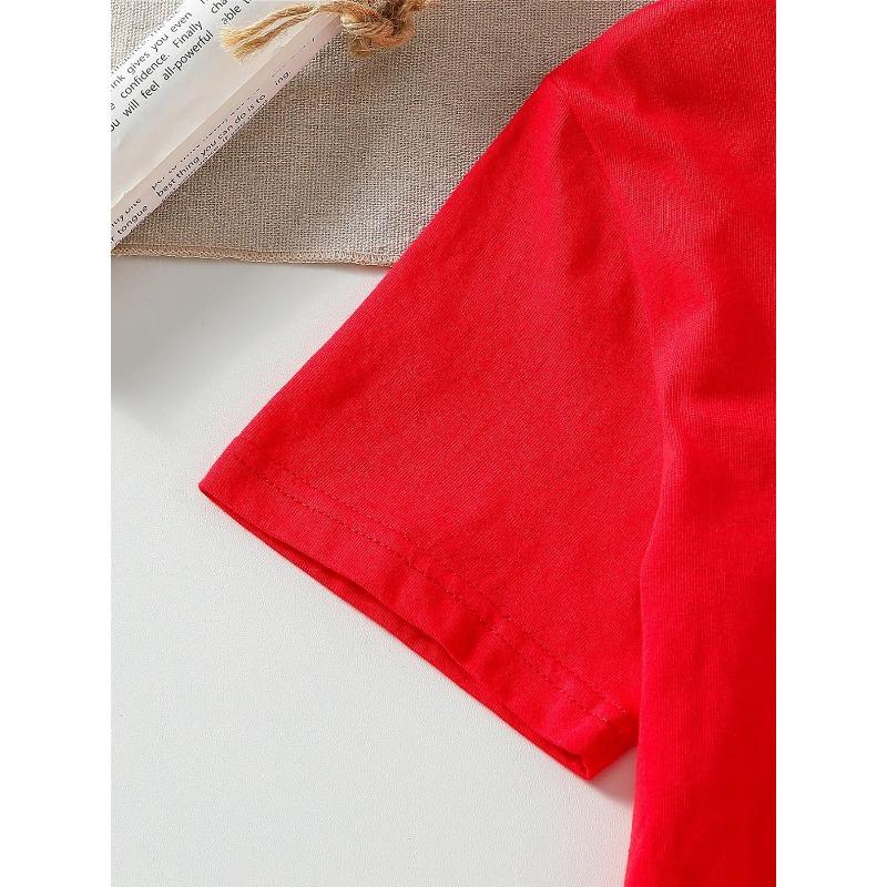 European sizes Girls Cotton Short-sleeve T-shirt, Soft and Comfortable Daily Wear, Suitable for Home, Outdoor and Sports Activities
