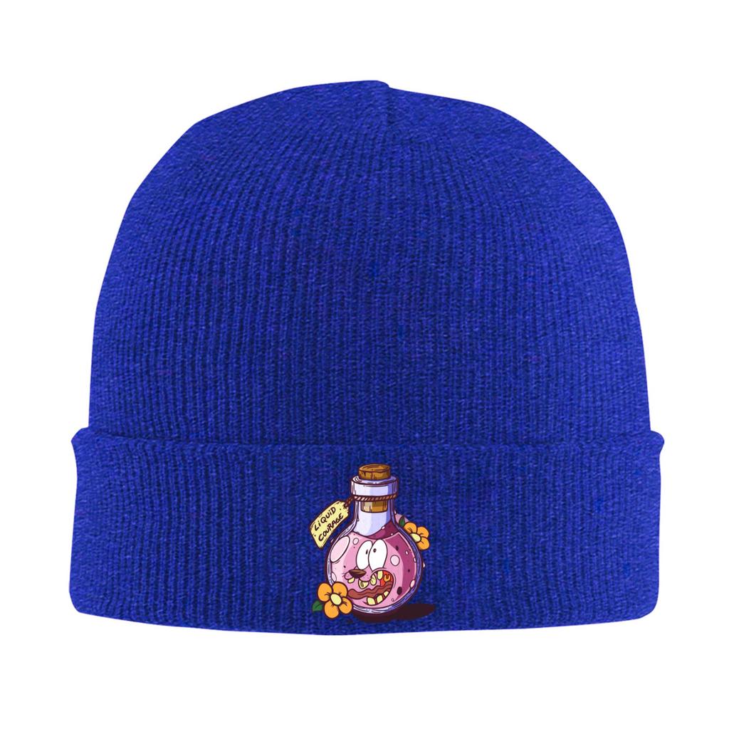 Courage Dog Beanie Hats Bonnet Hats Men Women Funny Gym Knitted Hat Winter Design Thermal Elastic Caps