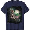 Dinosaur Howling Moon Graphic Tshirt Men S Casual Crew Neck Cotton Tee