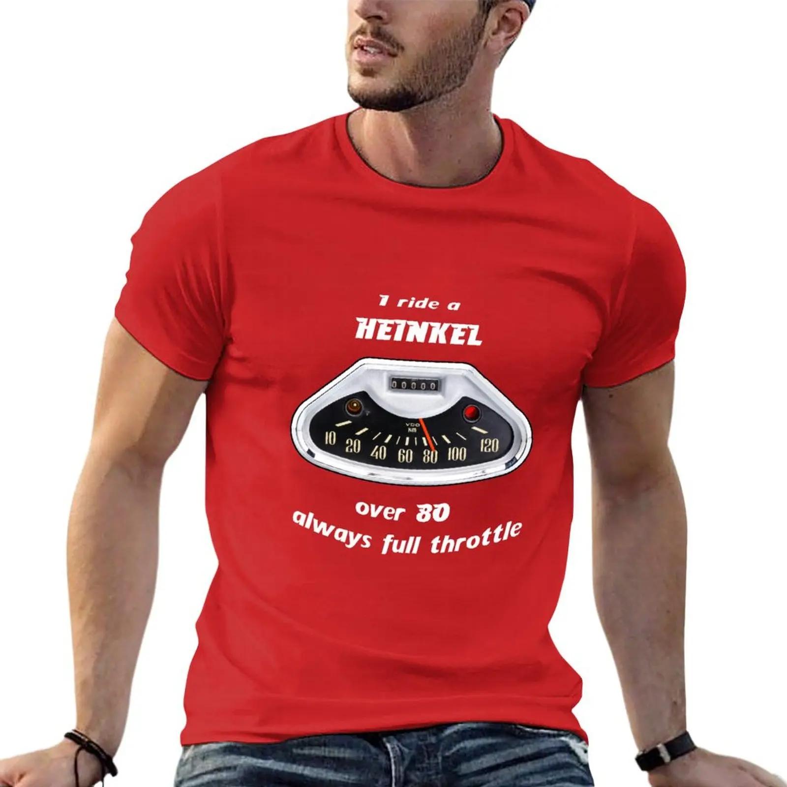GUOYAN TOP Ik draag een Heinkel T-shirt plus size tops op maat gemaakte vintage heren grafische t-shirts groot en lang M