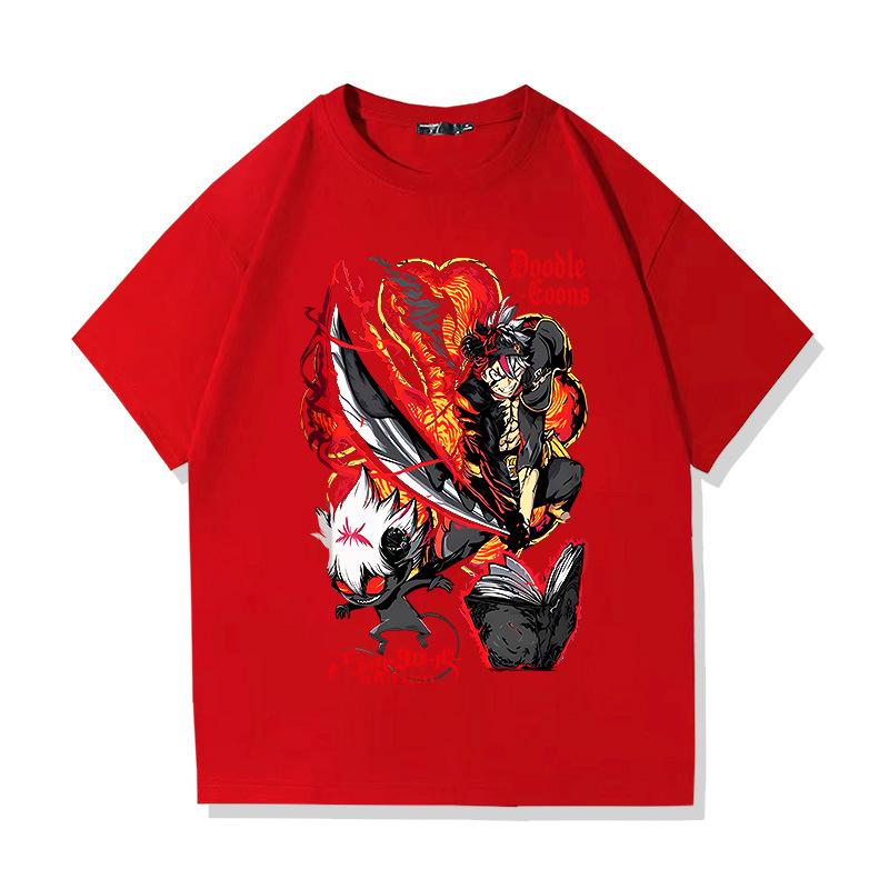 Japanese anime fulltime hunter 100 cotton shortsleeved Tshirt mens and womens summer loose shortsleeved top S