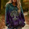 2025 European & American Cross-Border Halloween Loose Hooded Sweatshirt with 3D Print