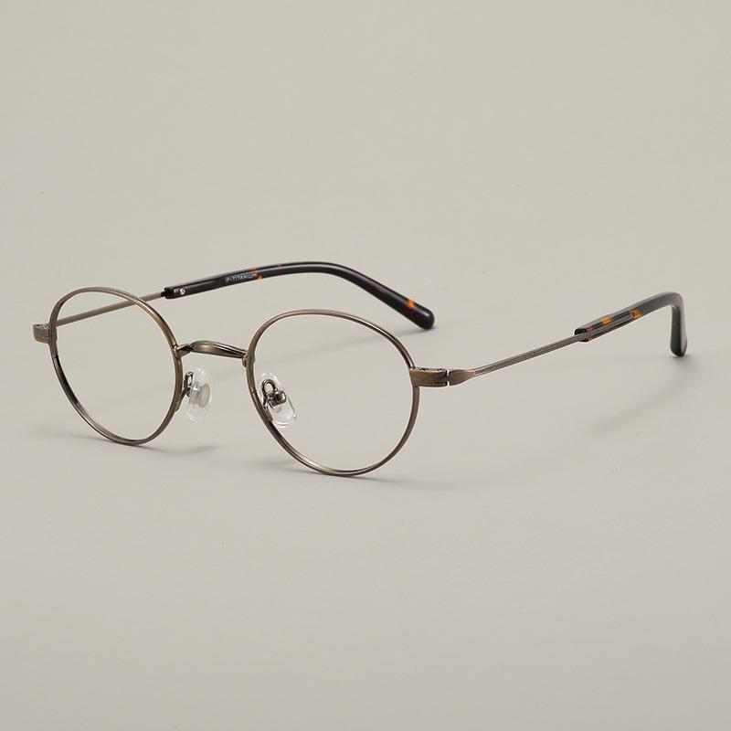 

Titanium Eyeglasses Men Reading Glasses Man Prescription Anti Blue Light Lenses to Read Glasses plastic demo lens бронзовий