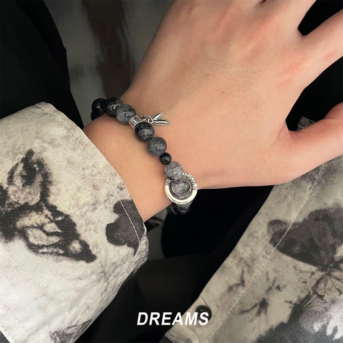 

2024 Модный браслет из бисера с трещинами льда: Элитный китайский стиль для мужчин и женщин