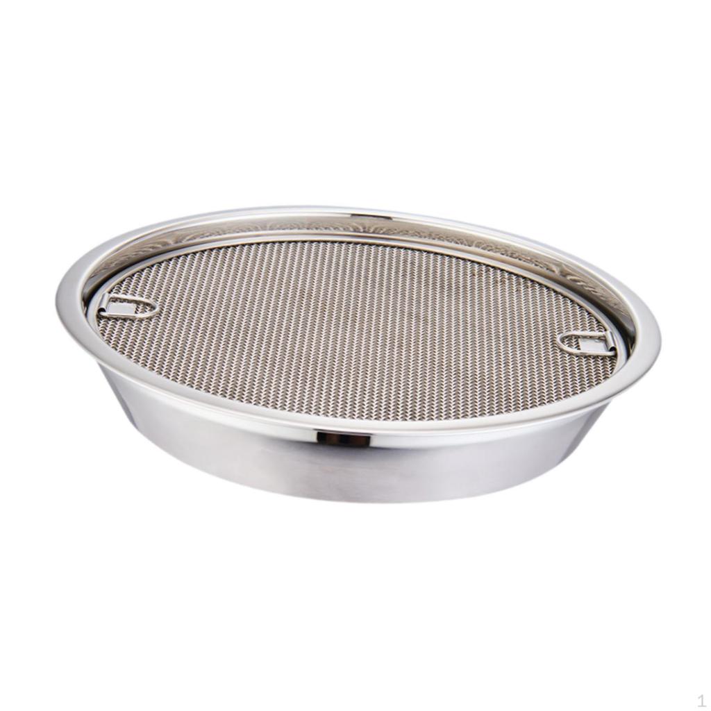 Oil Drain Rack Baking Sheet Pan Mesh Strainer Filtration Tray Fried Food Container for Barbecue