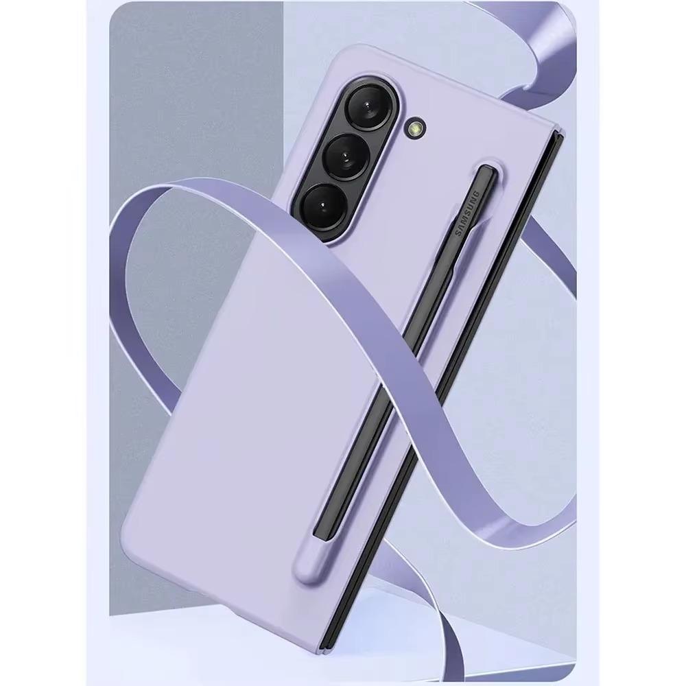 Ultra Thin Phone Case for Samsung Galaxy Z Fold 7 6 5 4 3 with Stylus Pen Slot Stand Plastic Fold Shockproof Protect Hard Cover