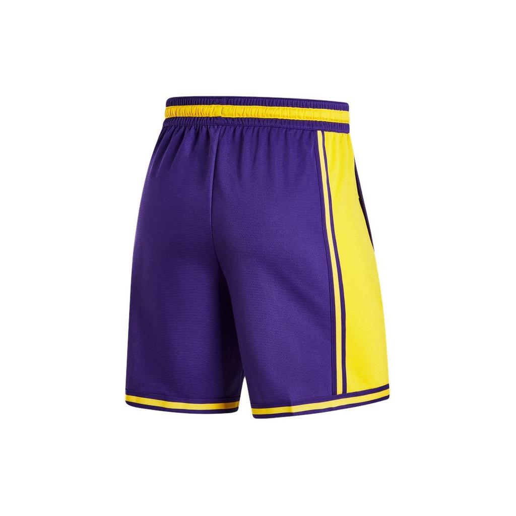 Nike NBA Los Angeles Lakers Letter Series Quick-Dry Sports Short Basketball Shorts Men shorts Purple Amarillo-Yellow DZ3681-504