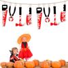 Spooky Halloween Blood Knife Banner Set Perfect For Haunted House Party Decorations