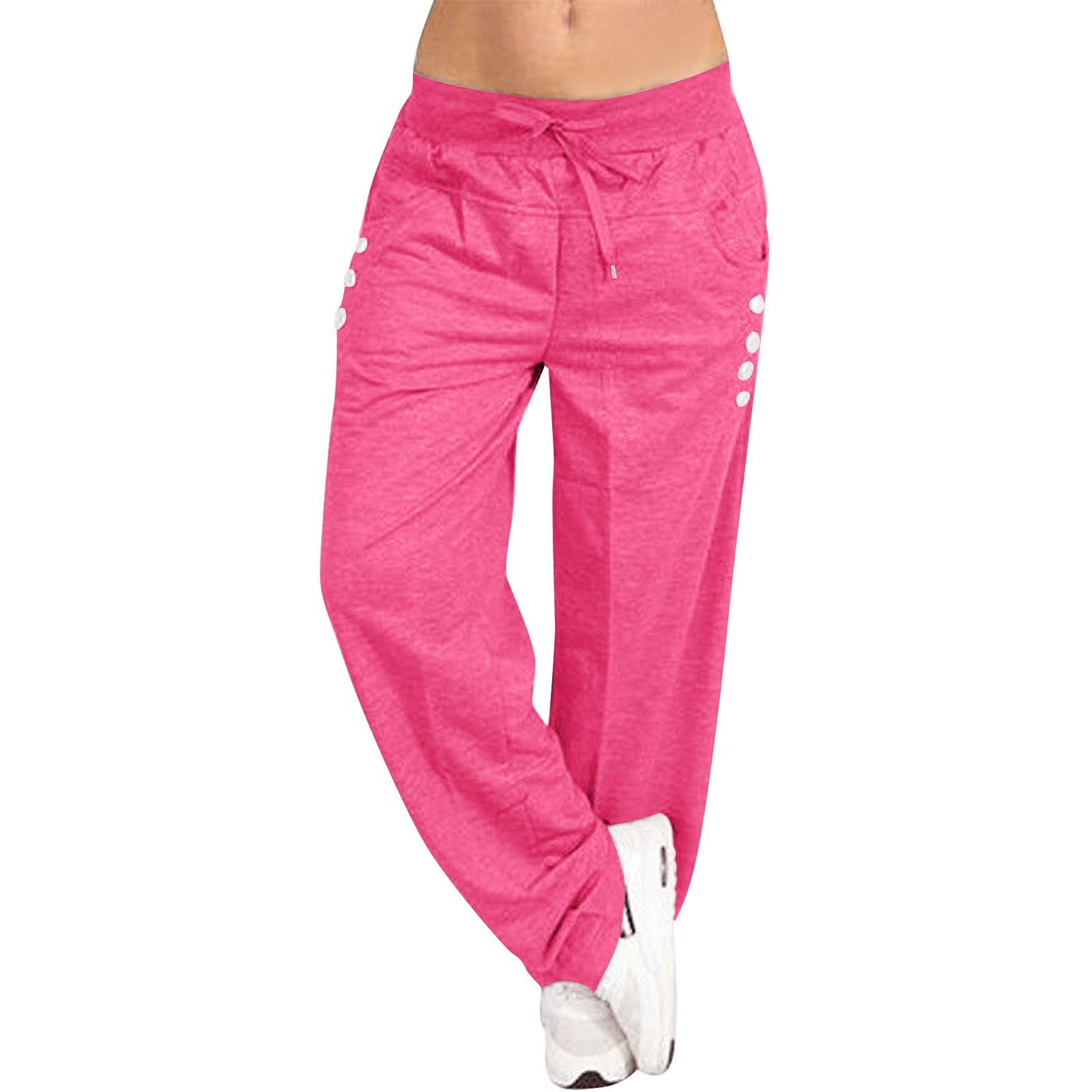 Women s Casual And Fashionable Color Loose Straight Pants XL