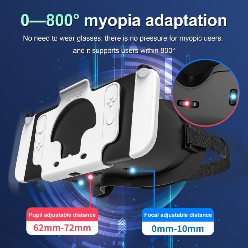 VR Headsets Glasses For N-Switching &N-SwitchingOLED Switching Adjustable Lens Headband for Users Gaming Enthusiasts