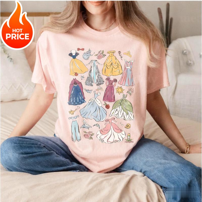 2026 Summer Princess Graphic Tshirt Unisex Unisex Fashion Cotton Quality Casual Loose Short Sleeve Classic Unisex