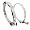 304 Stainless Steel Double Backup V-Groove Hose Clamps with U-Groove Card Slot and Single Layer Fabric Bag Steel Band
