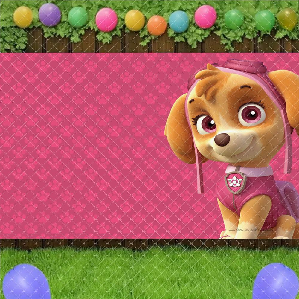 Paw Patrol birthday party decorations, backdrop with dynamic rescue dog poster, baby shower supplies277