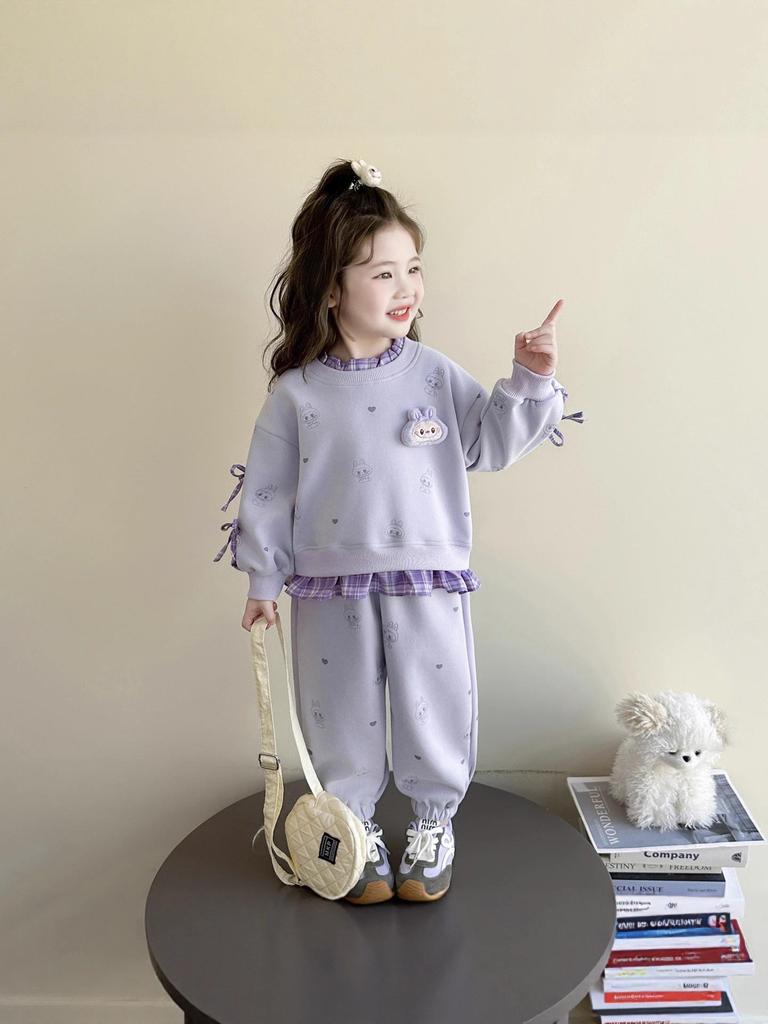 2025 Autumn New Cartoon Fashion Girls' Two-Piece Set