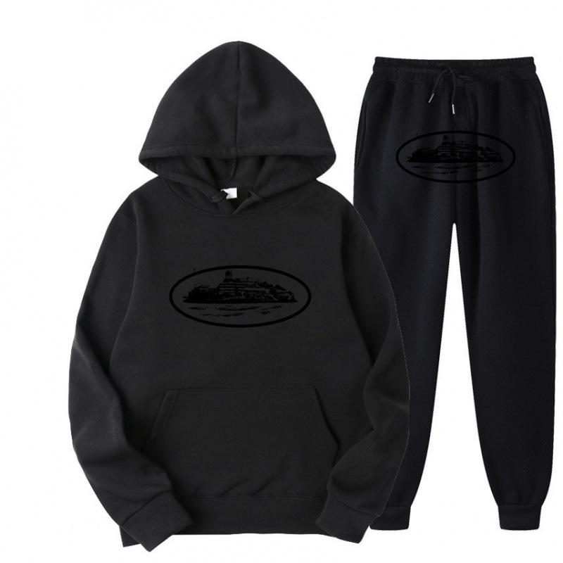 Kotez Unisex Hip-Hop Streetwear: Trendy Loose-Fit White Hoodie Set