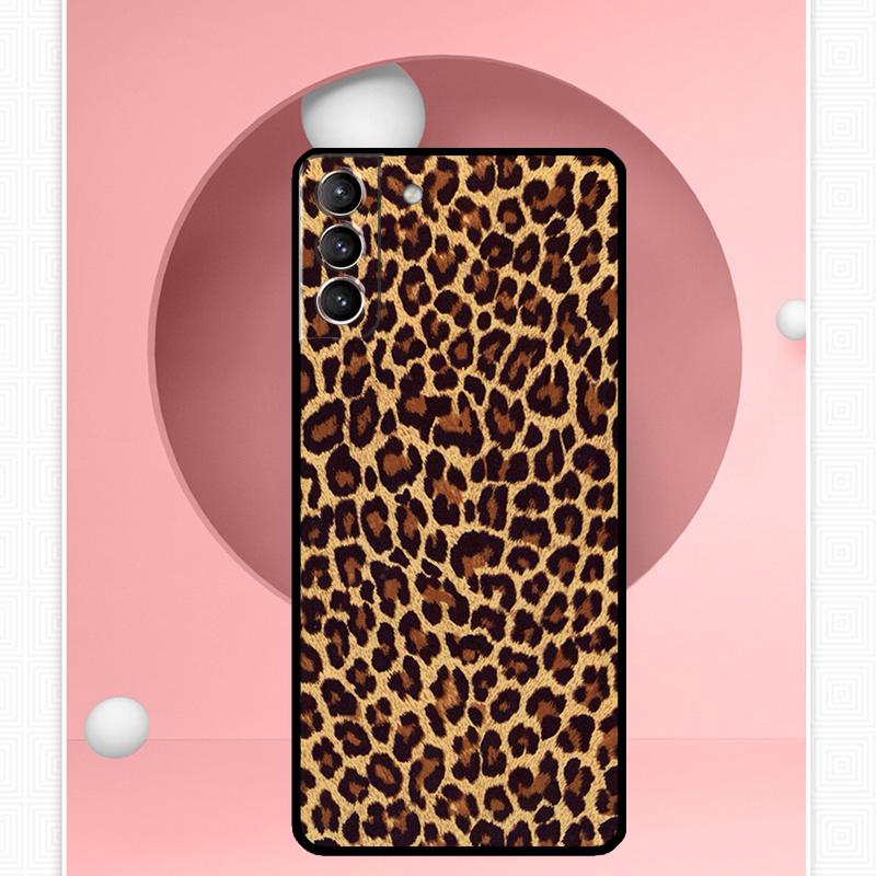 African Leopard Print Case For Samsung Galaxy S24 Ultra S20 S21 S22 S23 S25 Ultra S9 S10 Plus S25 FE Cover Funda