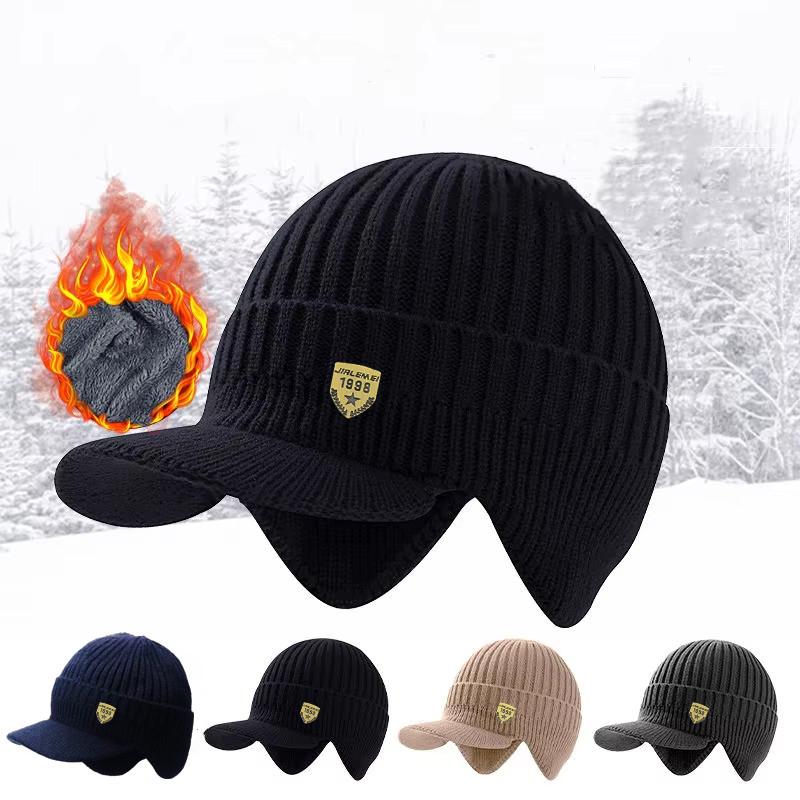 1pc Unisex Winter Warm Beanie Hat with Earflap Insulation Warm Fleece Skull Caps,Suitable for Riding Outdoor Activities,riding
