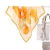 Elegant Chinese Ink Painting Lotus Silk Scarf: High-End, Versatile Retro Print, Popular Decorative Accessory for Women.