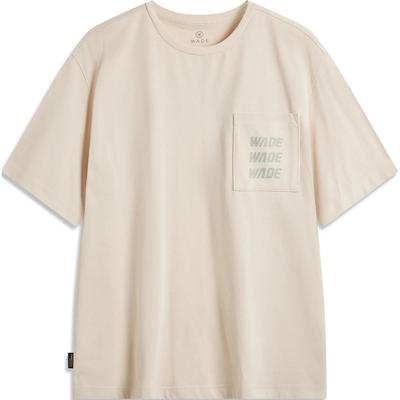 Li Ning Wade Series Letter Round Neck Comfortable Breathable Loose Short Sleeve T-Shirt Men T-Shirt Oatmeal-Gray AHSU165-5