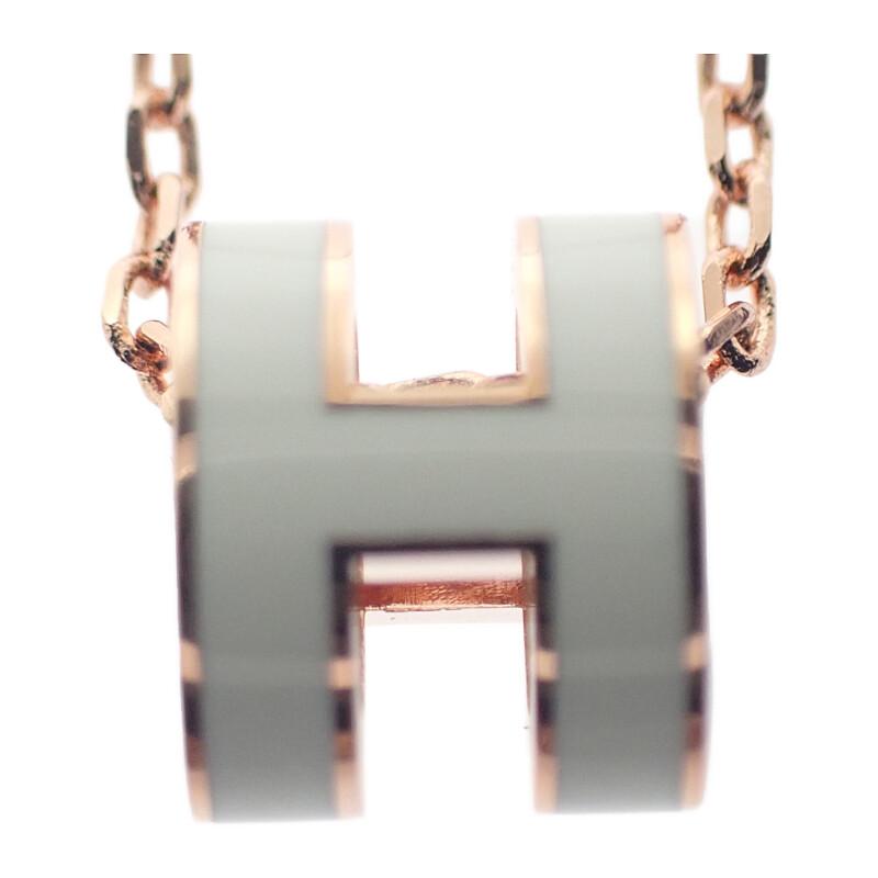 HERMES   Necklace white metal Women
