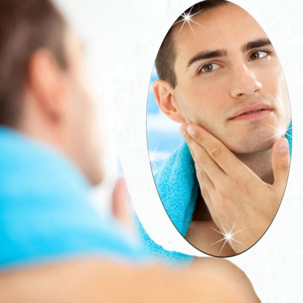 42*27CM Mirror Decoration Wall Sticker Acrylic Ellipse Mirror Wall Stickers Home Decoration Wall Sticker for Bathroom