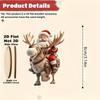 8/16/24PCS Christmas Wooden Bicycle Santa Claus 2D Flat Pendant Xmas Tree Decoration Holiday Gift Christmas Ornaments Home Decor