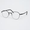 Alloaiweeo [The Air_Flat] Al8305 0909M Ultra-Lightweight Semi-Over Panto Round Black Eyeglass Frames