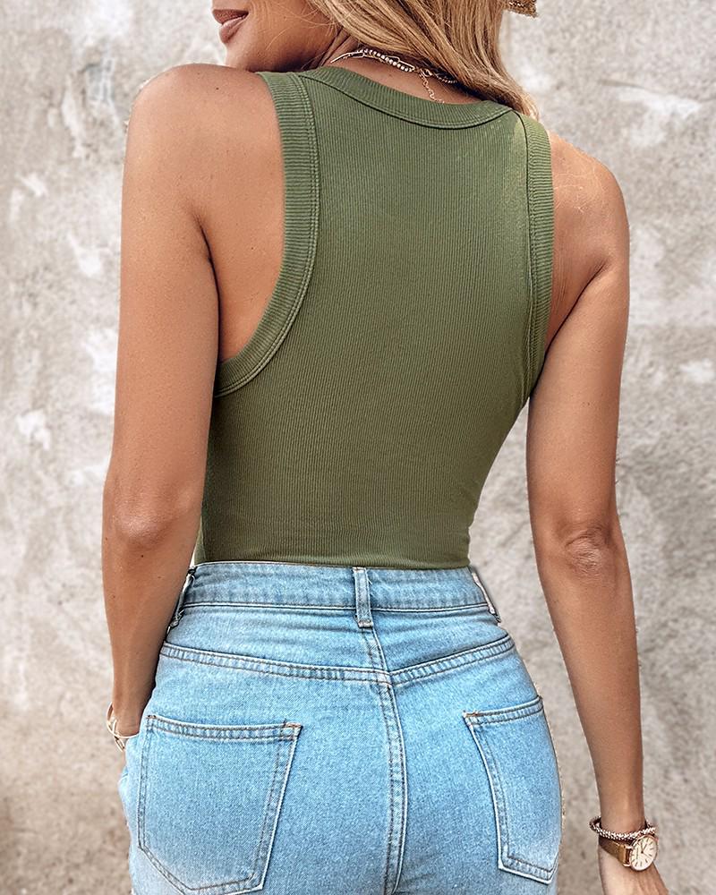 Hot Selling European & American Summer Vest with Bra - Round Neck Base Layer & Outerwear Top