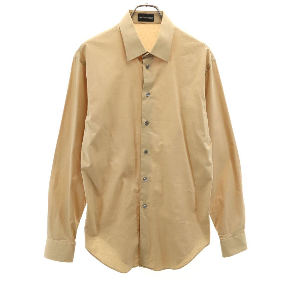 Emporio Armani Long Sleeve Shirt 41 Beige Women Used