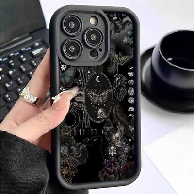 Halloweenová černá drážkovaná schodišťová iPhone pouzdro pro 15/16/17 Pro Max