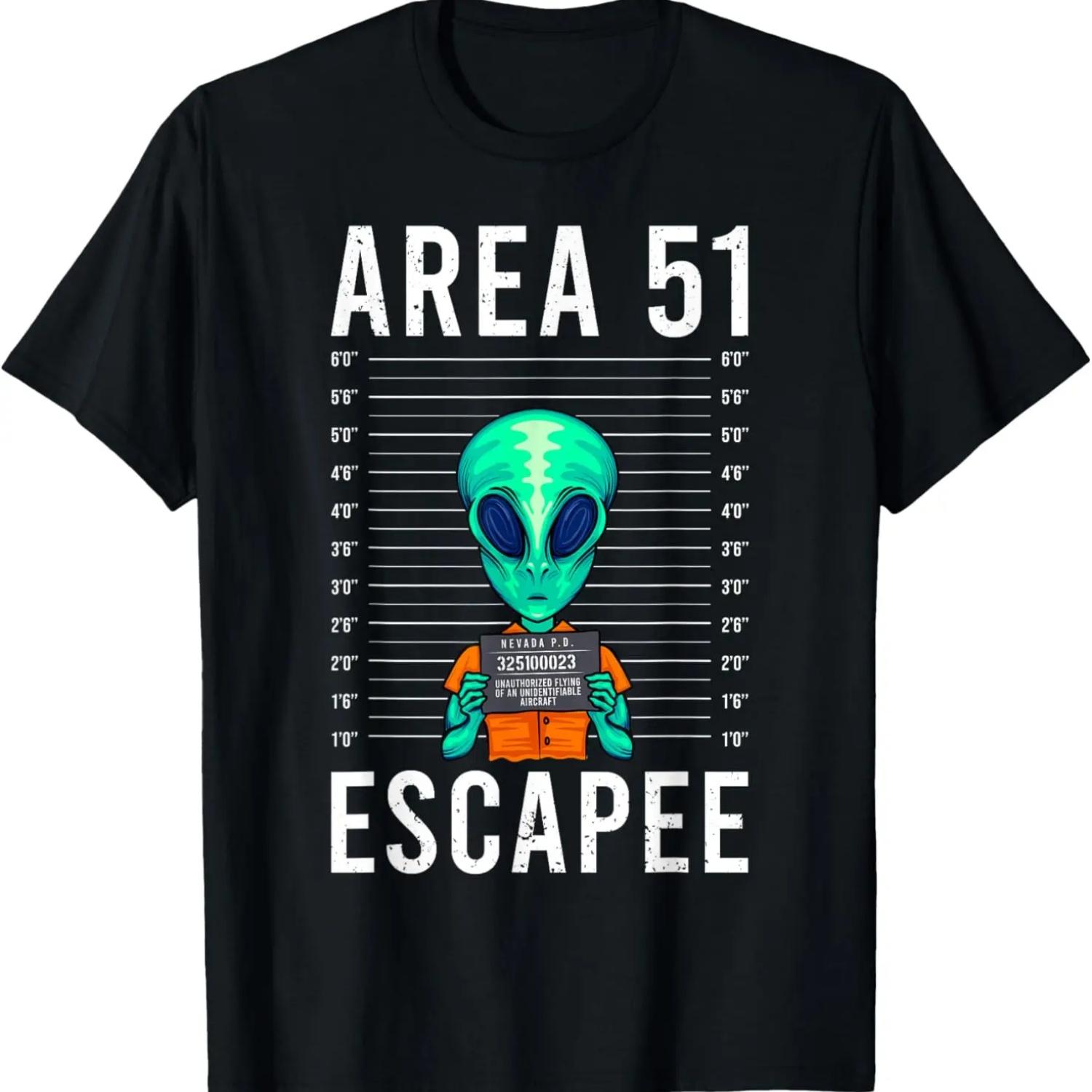Funny Alien Art, Alien Lover, Area 51 Escapee, Alien T-Shirt S