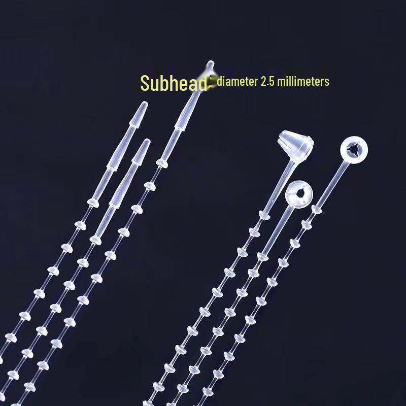 Schwarze Perlenkette mit Handnähnadeln und Snap-Lock-Etikettenstiften