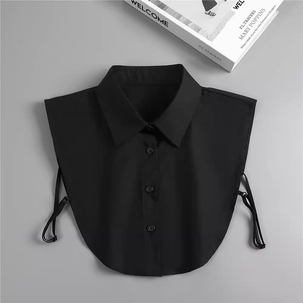 Unisex Versatile False Collar | Decorative Polyester Cotton Stand-Up Collar with Pointed Design